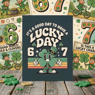 Carte de fête Lucky Day 67 Shamrock pour enfants