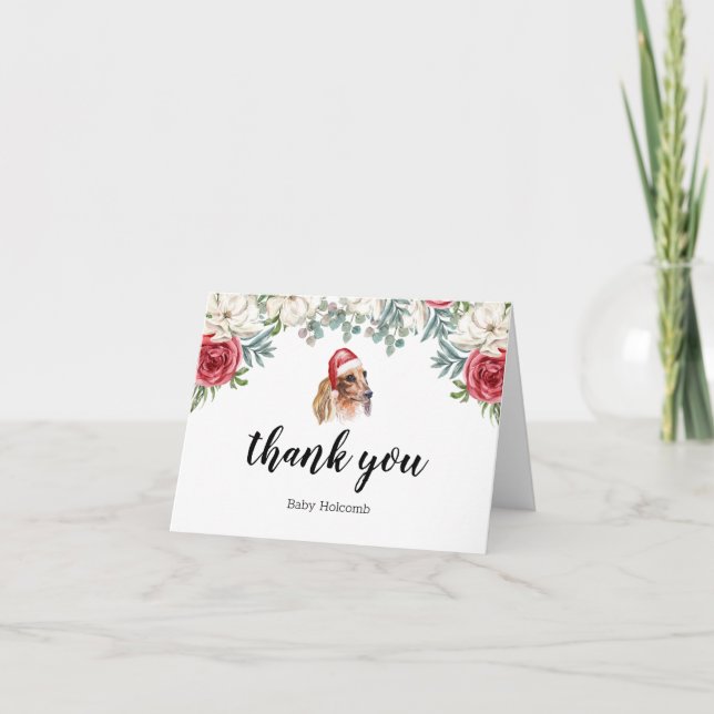 Carte de fête Merci Dachshund Watercolor (Devant)