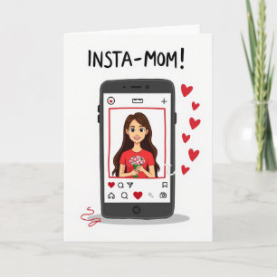 Carte de fête pour maman moderne