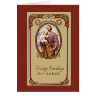 Carte de Fête Religieuse Catholique Saint Joseph p
