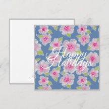 Carte de Fêtes Élégance Fleurs Joyeuses