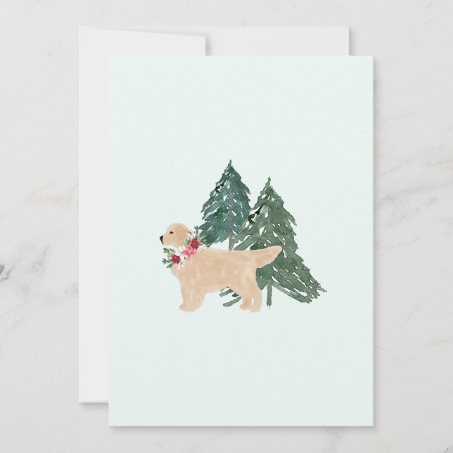 Carte de fêtes Golden Retriever (Devant)