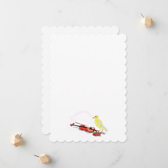 Carte de fiançailles à plat (Devant/Arrière en situation)