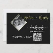 CARTE DE FICHIER NUMÉRIQUE RSVP Edgy Black Photo M