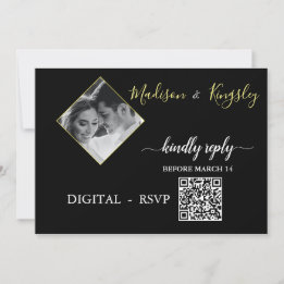 CARTE DE FICHIER NUMÉRIQUE RSVP Edgy Black Photo M