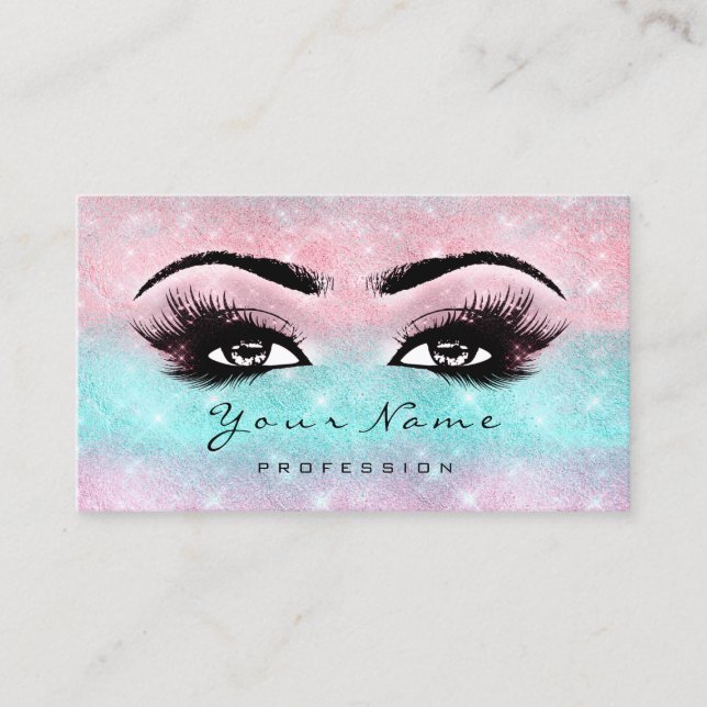 Carte de fidélité 10 Lashes de maquillage Extensio (Devant)