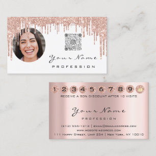 Carte de fidélité 10 Punch Golden Crown Rose QR Ph