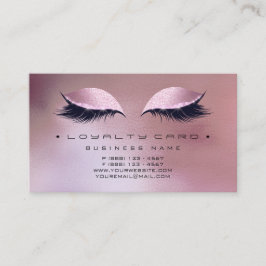 Carte de fidélité 6 Beauté Salon Maquillage Poudre