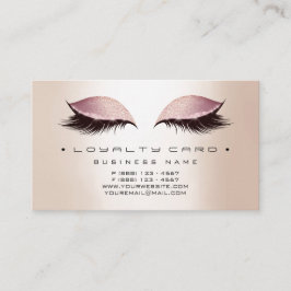 Carte de fidélité 6 Beauty Salon Maquillage Rose G