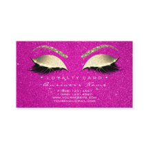 Carte de fidélité 6 Lashes Gold Hot Rose Parties s