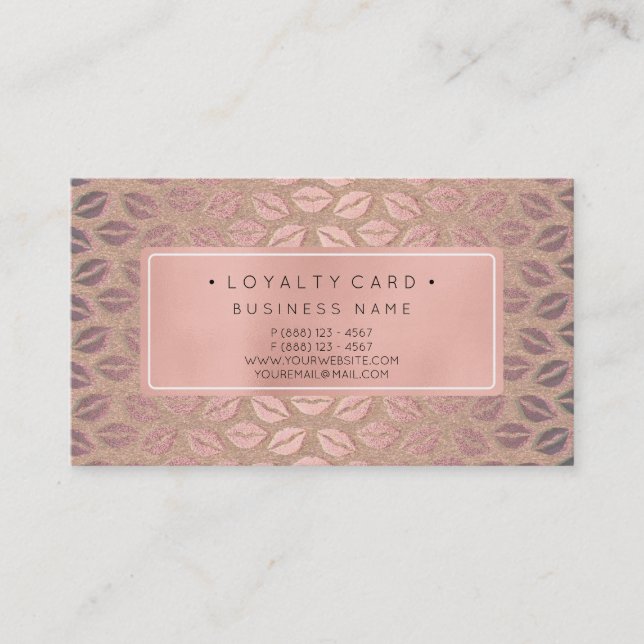 Carte de fidélité 6 Punch Client Beauté Salon Lèvr (Devant)