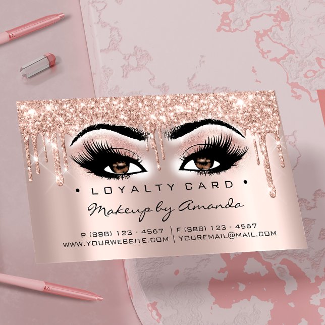 Carte de fidélité 6 Punch Maquillage Lashes Coeur  (Créateur téléchargé)