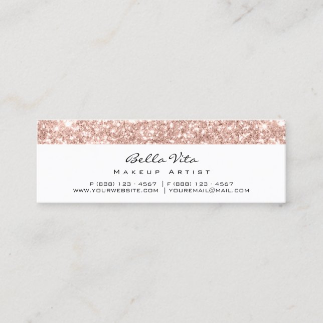 Carte de fidélité 6 Punch maquillage rose blanche  (Devant)