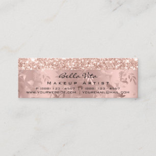 Carte de fidélité 6 Rose de maquillage du coeur 
