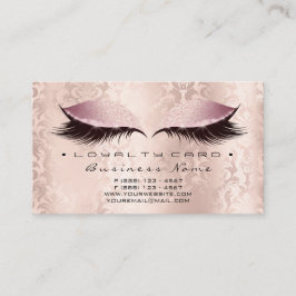 Carte de fidélité 6 Salon de beauté Lashes Damask 
