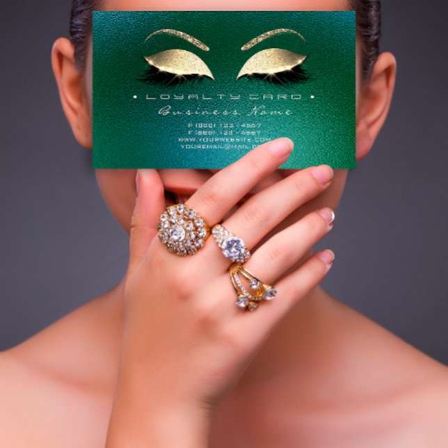 Carte de fidélité 6 Salon de beauté Lashes Tropica (Nail Artist Black Drips Professional Business Card)