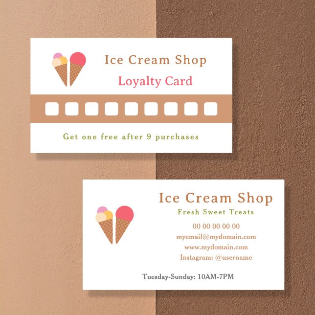 Carte de fidélité à la crème glacée (Ice Cream Loyalty Card)