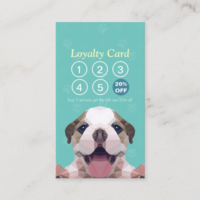 Carte De Fidélité Animaux domestiques assis Bain & Grooming Loyalty  (Devant)