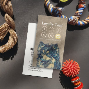 Carte De Fidélité Animaux domestiques assis Bain & Grooming Loyalty 