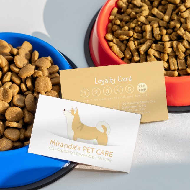 Carte De Fidélité Animaux domestiques assis Bain & Grooming Loyalty  (Créateur téléchargé)