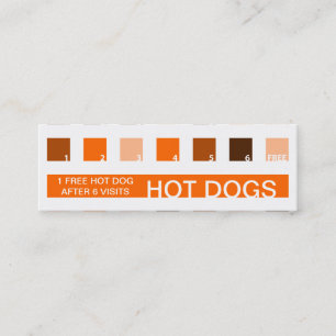 Carte De Fidélité appréciation du client HOT DOGS (carrés mod)