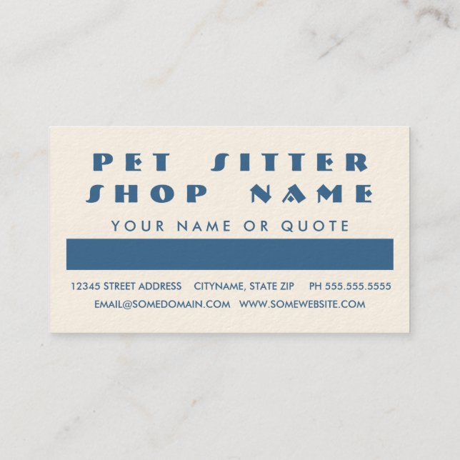 Carte De Fidélité Appréciation du client PET SITTER (carrés mod) (Dos)
