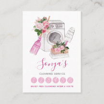 Aquarelle du service de nettoyage rose