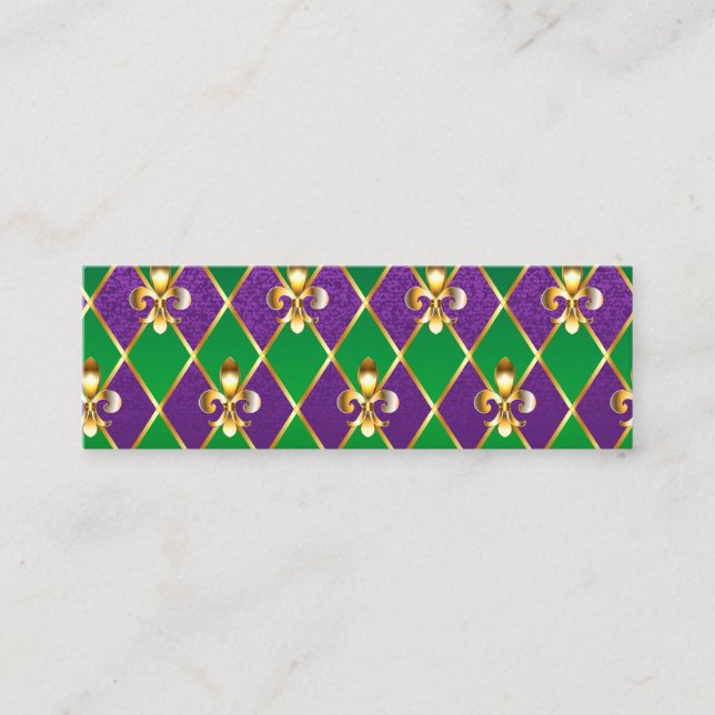 Carte De Fidélité Arrière - plan de bijoux Mardi Gras (Devant)