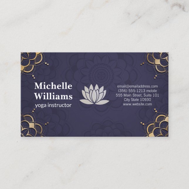 Carte De Fidélité Arrière - plan de fleurs Lotus (Devant)
