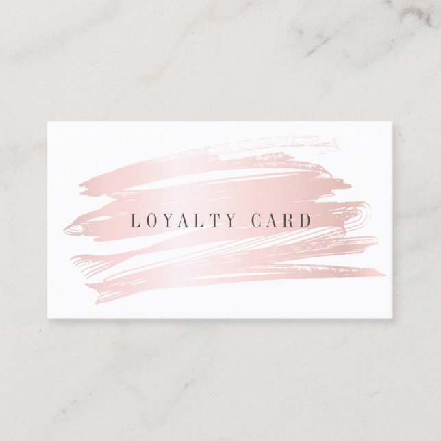 Carte De Fidélité Artiste de maquillage de couleur rose pâle (Devant)
