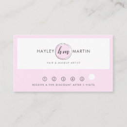 Carte De Fidélité Artiste de maquillage / Salon de beauté Logo perso