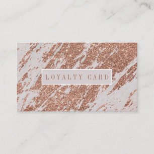 Carte De Fidélité Artiste Rose de maquillage de fond en or