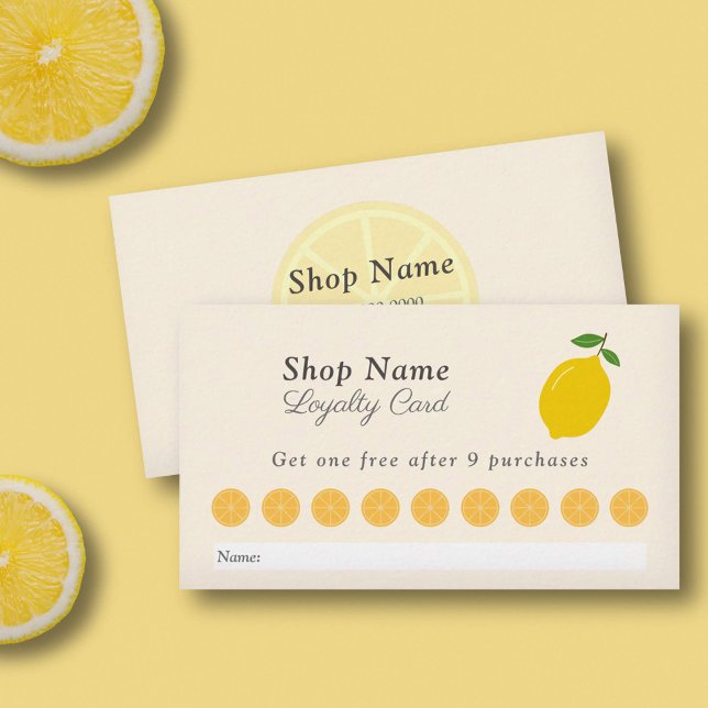 Carte de fidélité au citron (Lemon Loyalty Card)