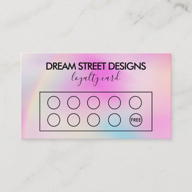 Carte de fidélité avec changement de couleur perso (Devant)