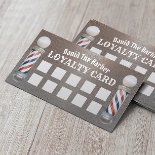Carte De Fidélité Barber Shop Barbershop Professional Loyauté en m