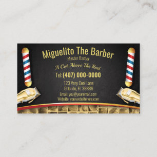 Carte de fidélité Barbershop (Poteau de barbier et