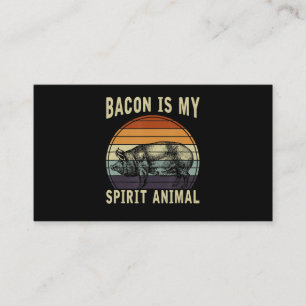 Carte De Fidélité BBQ   Bacon est mon esprit animal barbecue