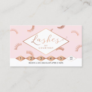 Carte De Fidélité Beaucoup de Lashes Lash Salon Rose/Rose Gold Loyal