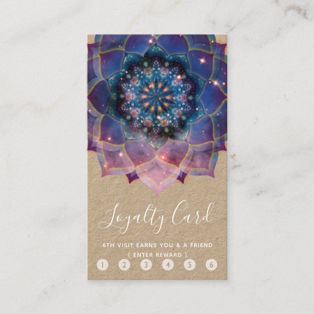 Carte De Fidélité Boho Nebula Mandala, Mystique (Devant)