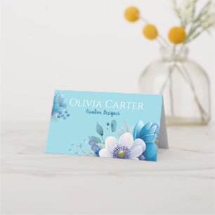 Carte De Fidélité bouquet fleuri dans un style aquarelle serein.