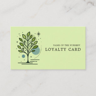 Carte De Fidélité Branding personnalisé de la pépinière Greenleaf