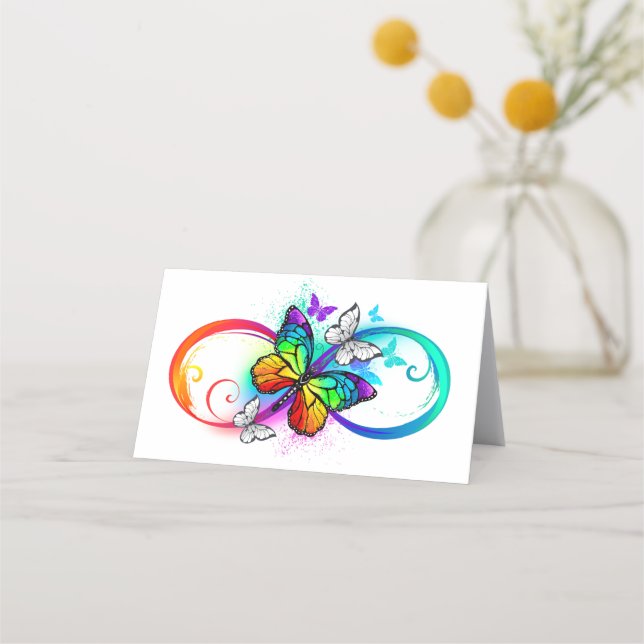 Carte De Fidélité Bright infinity with rainbow butterfly (Devant)