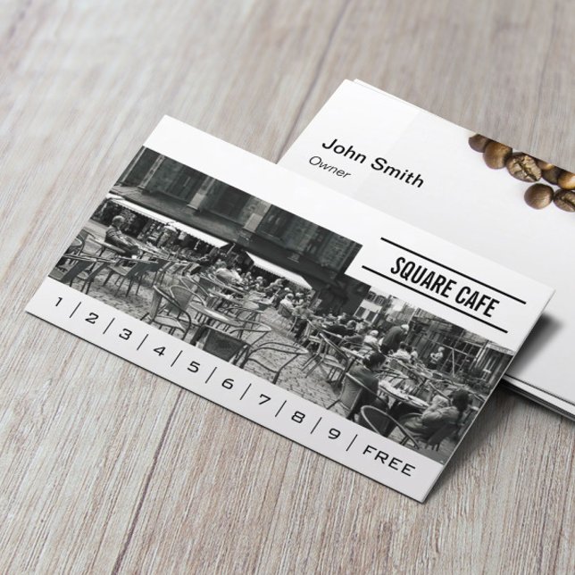 Carte De Fidélité Café Boutique Photo personnalisée Bannière Fidélit (Créateur téléchargé)