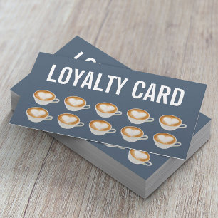 Carte De Fidélité Café Café Elégant Dusty Blue Loyalty