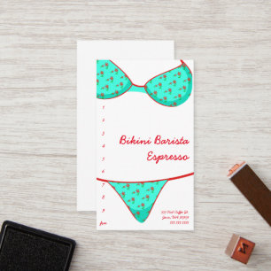 Carte De Fidélité Café express de barman de bikini Commande-À