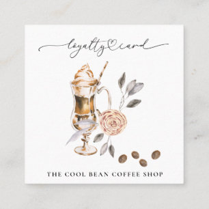 Carte De Fidélité *~* Café Floral Bean Espresso QR Rewards