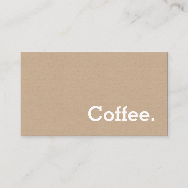 Carte De Fidélité Café Loyauté Minima Mot Simple Bateau Punch Card (Devant)