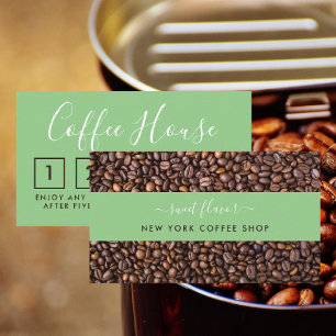 Carte de fidélité Café Shop - Bande de café