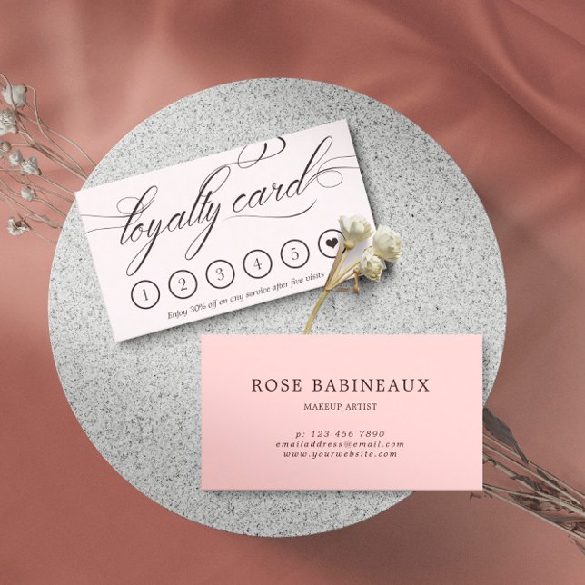 Carte de fidélité Calligraphie tourbillonnant (Créateur téléchargé)