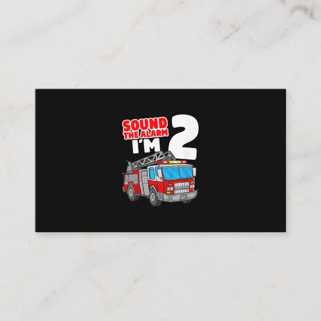 Carte De Fidélité Camion d'incendie 2 ans pompier 2e anniversaire (Devant)